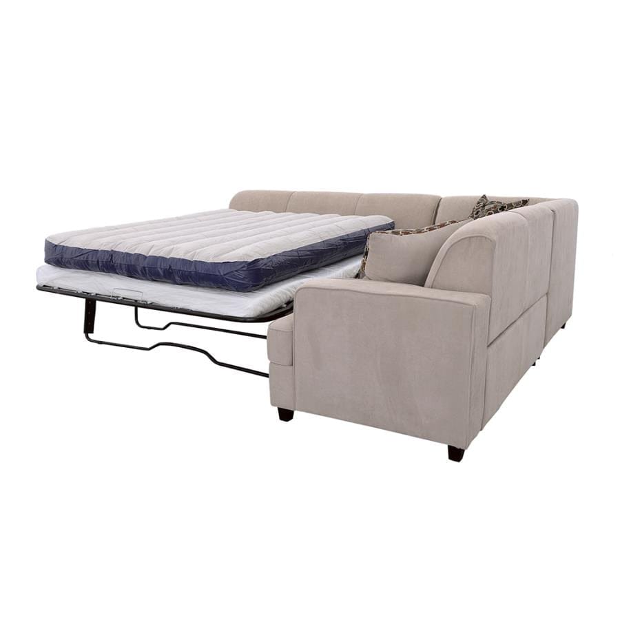 Tess L-shape Sleeper Sectional Grey