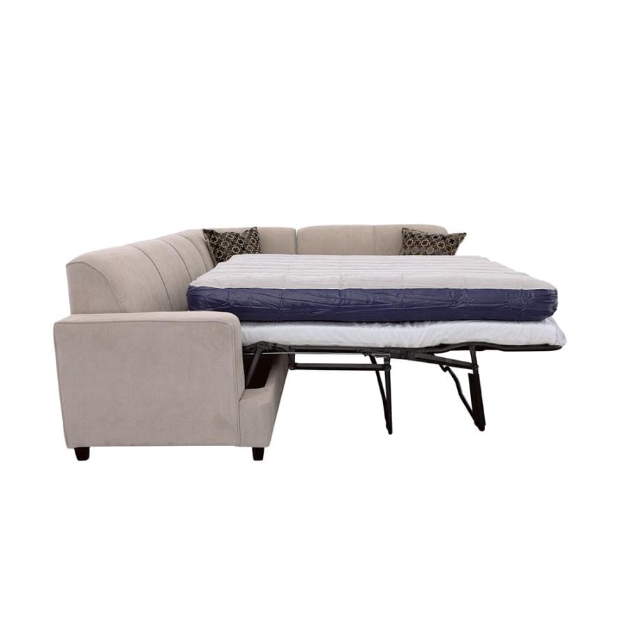 Tess L-shape Sleeper Sectional Grey