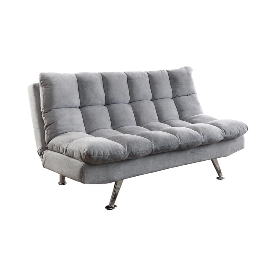 Elise Biscuit Tufted Back Sofa Bed Light Grey