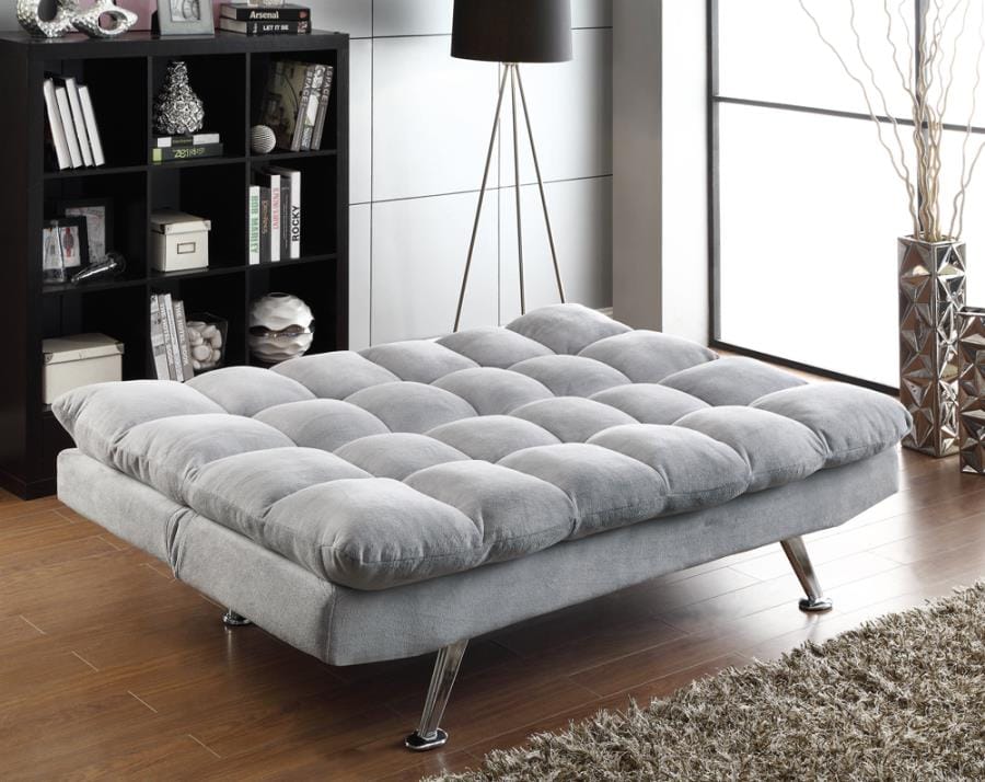 Elise Biscuit Tufted Back Sofa Bed Light Grey