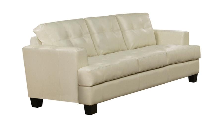 Samuel Upholstered Tufted Sofa Cream