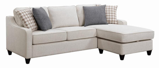 McLoughlin Upholstered Sectional Cream