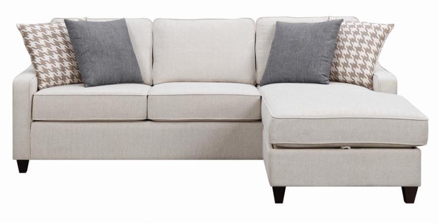 McLoughlin Upholstered Sectional Cream