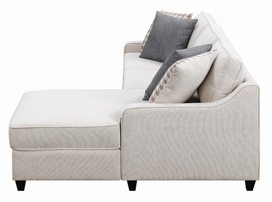 McLoughlin Upholstered Sectional Cream