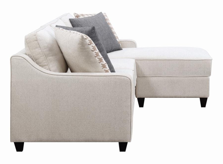 McLoughlin Upholstered Sectional Cream