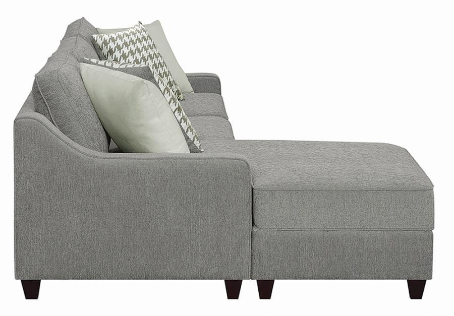 McLoughlin Upholstered Sectional Charcoal