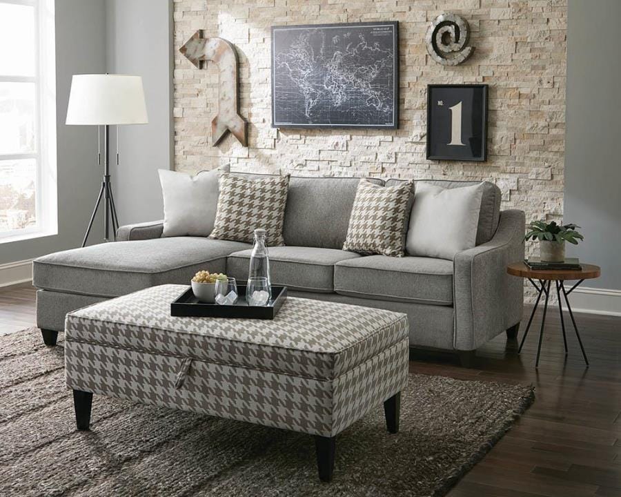 McLoughlin Upholstered Sectional Charcoal