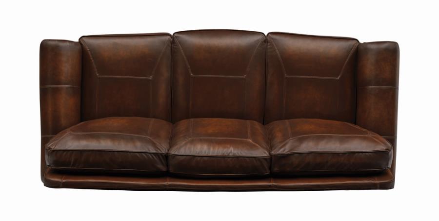 Montbrook Rolled Arm Sofa Hand Rubbed Brown