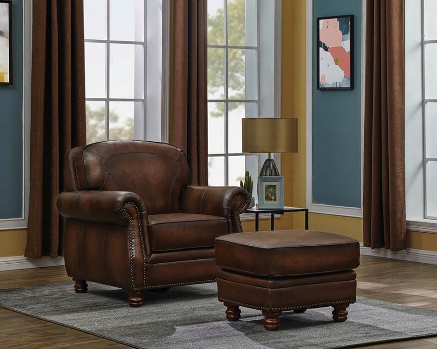 Montbrook Rolled Arm Chair Brown