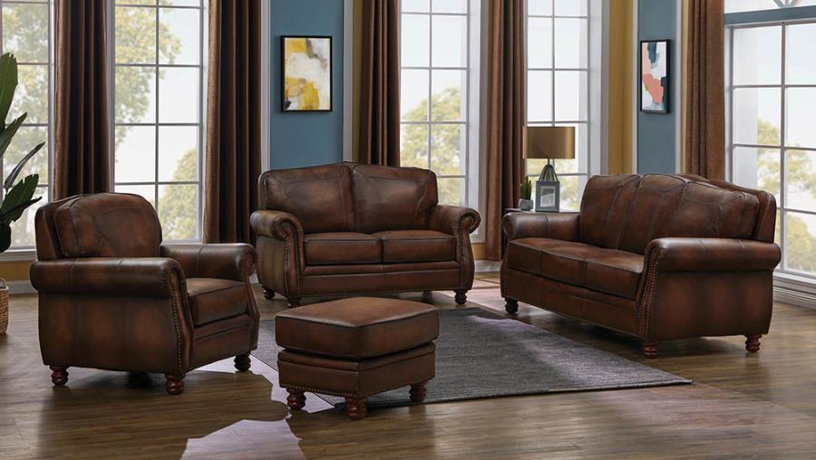 Montbrook Rolled Arm Chair Brown
