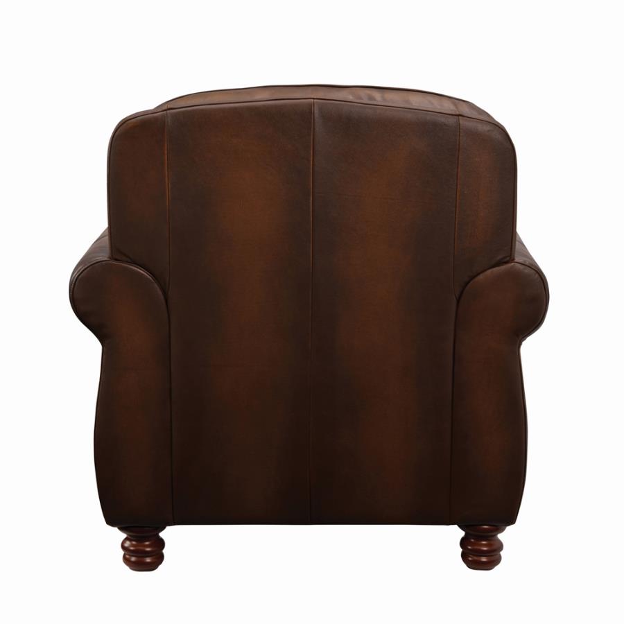 Montbrook Rolled Arm Chair Brown