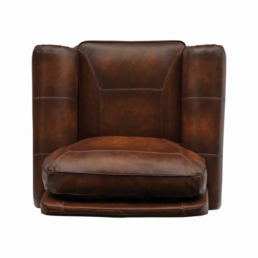 Montbrook Rolled Arm Chair Brown