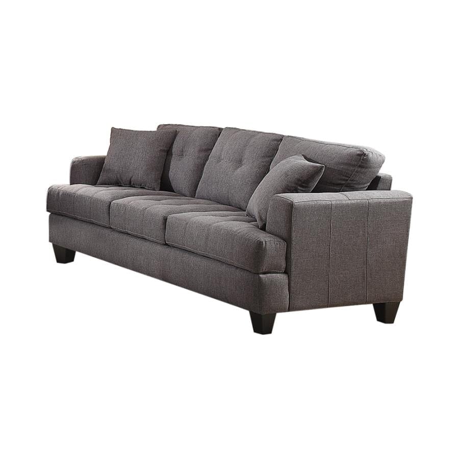 Samuel Tufted Sofa Charcoal