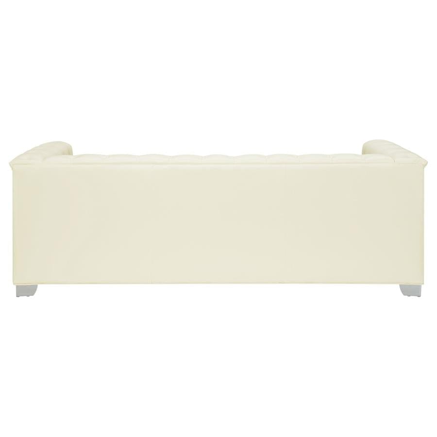 Chaviano Tufted Upholstered Sofa Pearl White