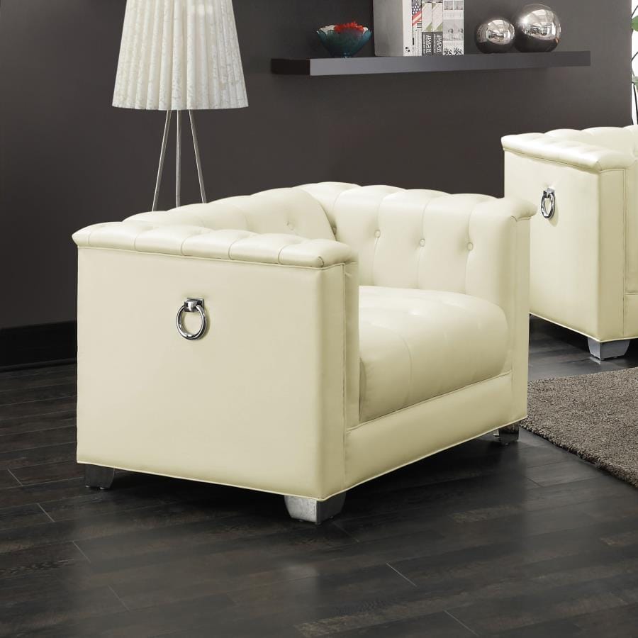 Chaviano Tufted Upholstered Chair Pearl White