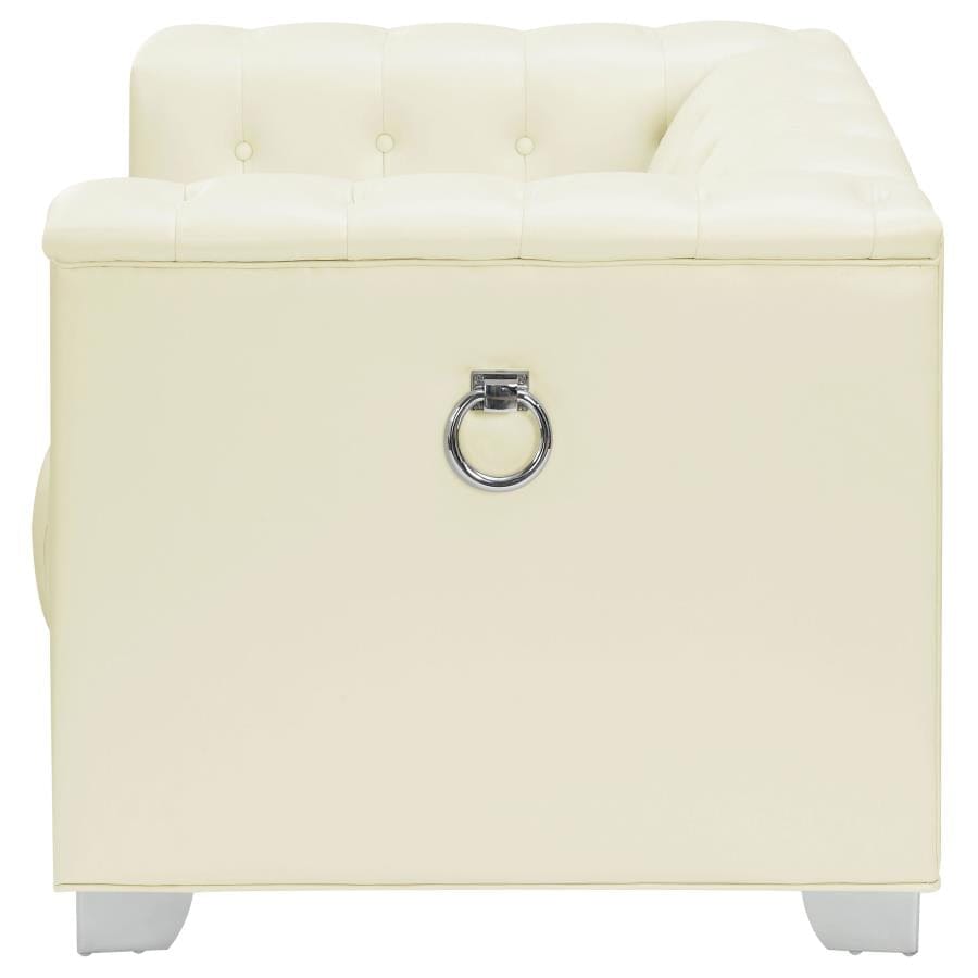 Chaviano Tufted Upholstered Chair Pearl White