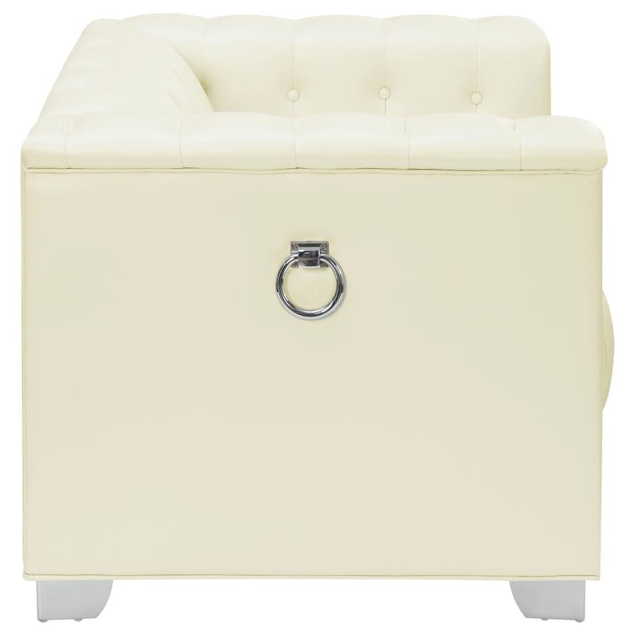 Chaviano Tufted Upholstered Chair Pearl White