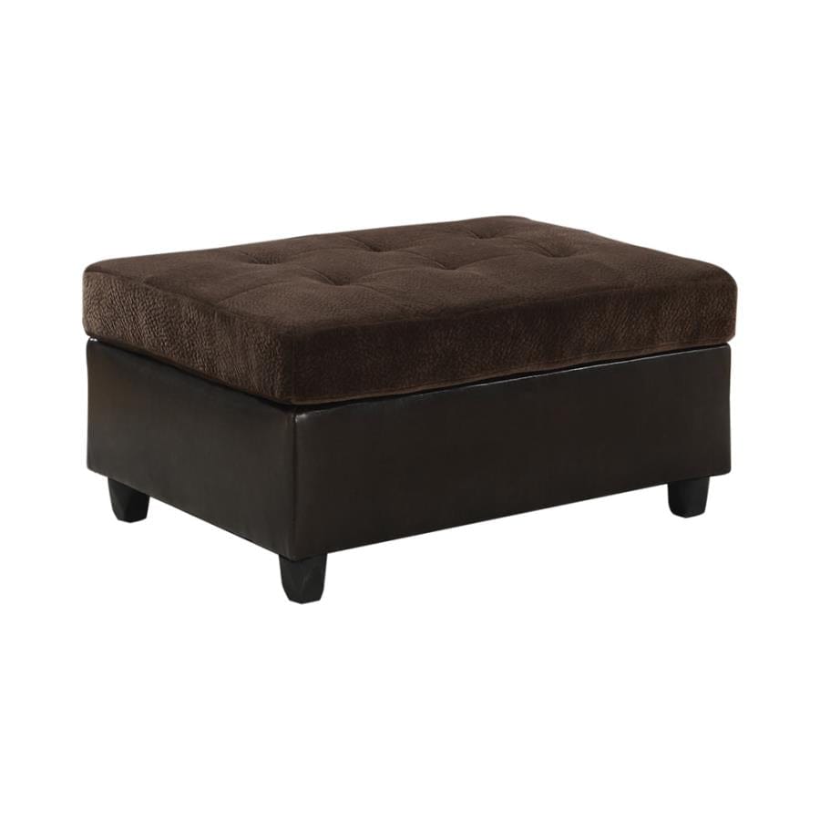 Mallory Upholstered Ottoman Dark Chocolate