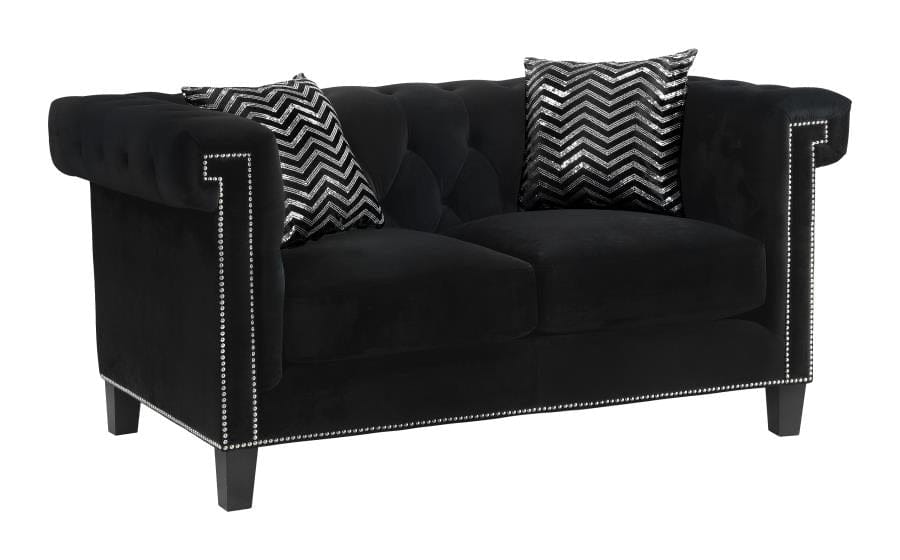 Reventlow Tufted Loveseat Black