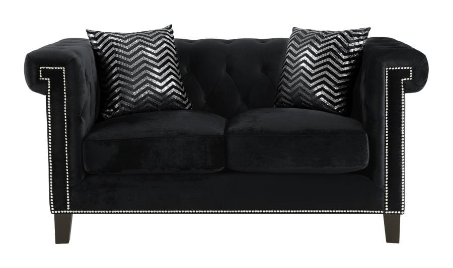 Reventlow Tufted Loveseat Black