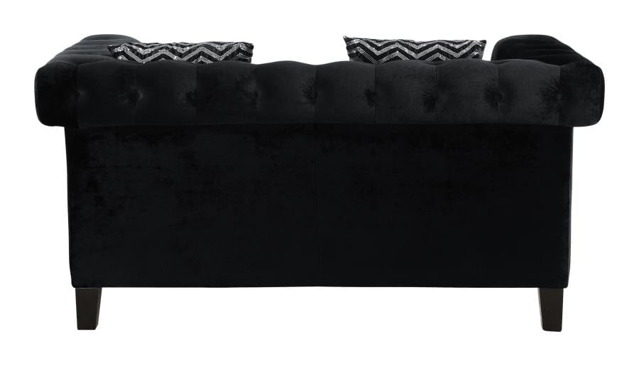 Reventlow Tufted Loveseat Black