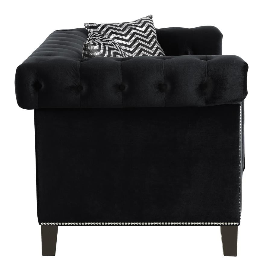Reventlow Tufted Loveseat Black