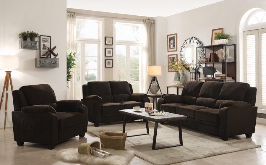 Northend Upholstered Sofa Chocolate