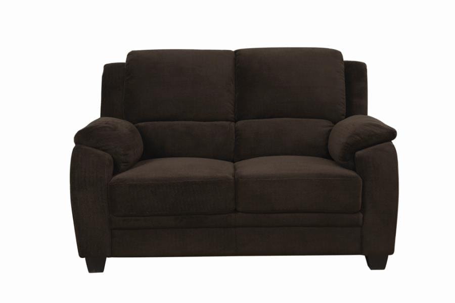 Northend Upholstered Loveseat Chocolate