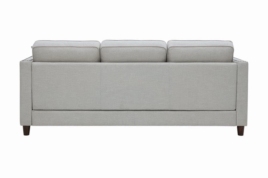 Coltrane Upholstered Sofa with Nailhead Trim Putty