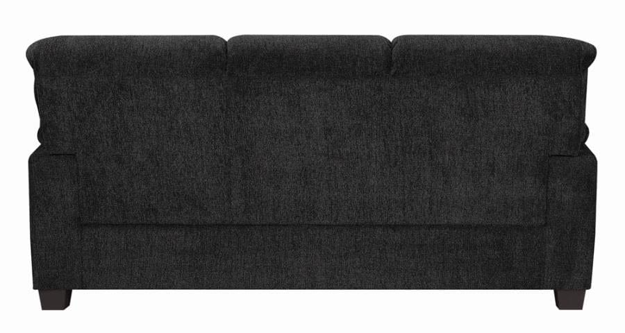 Clementine Upholstered Sofa with Nailhead Trim Grey