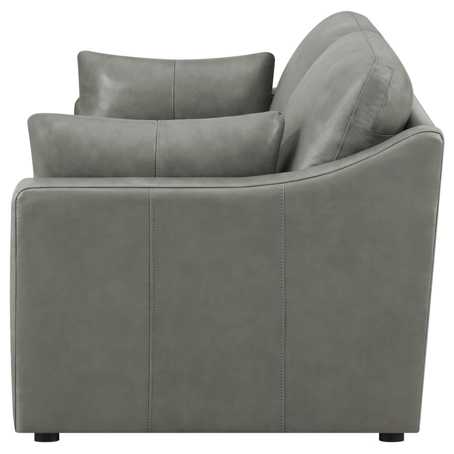 Grayson Sloped Arm Upholstered Loveseat Grey