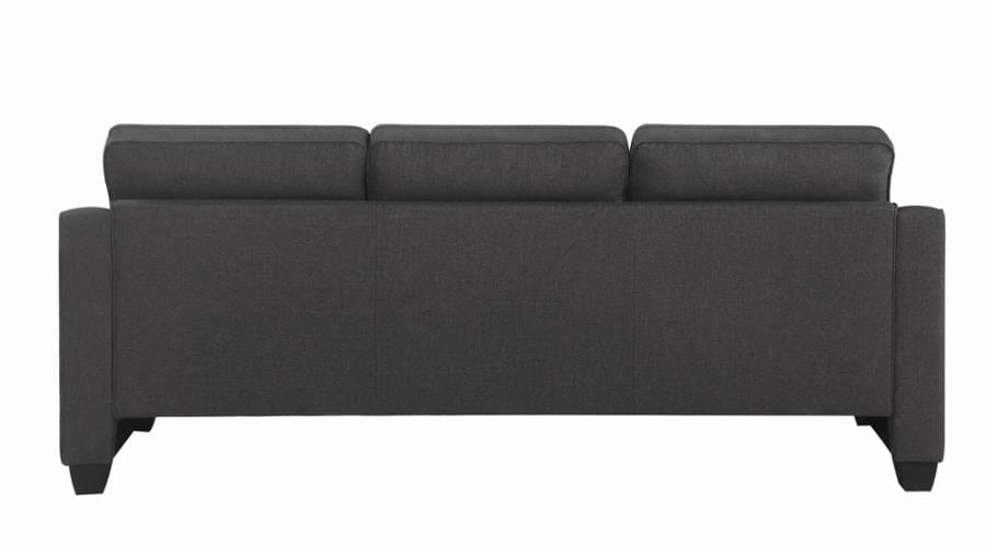 Nicolette Upholstered Tufted Sectional Dark Grey