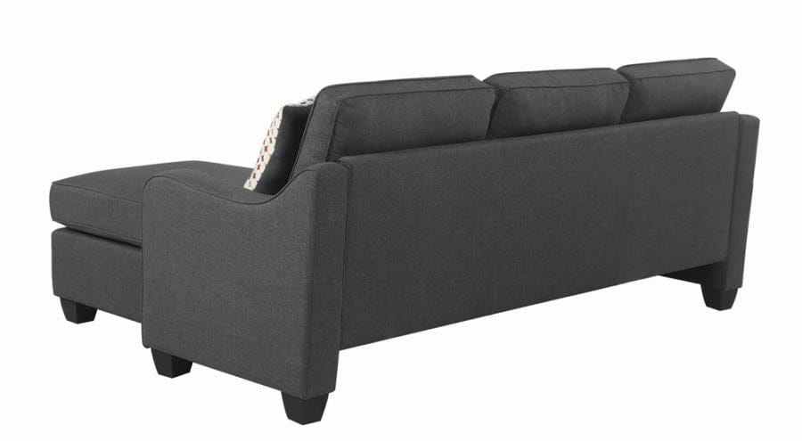 Nicolette Upholstered Tufted Sectional Dark Grey