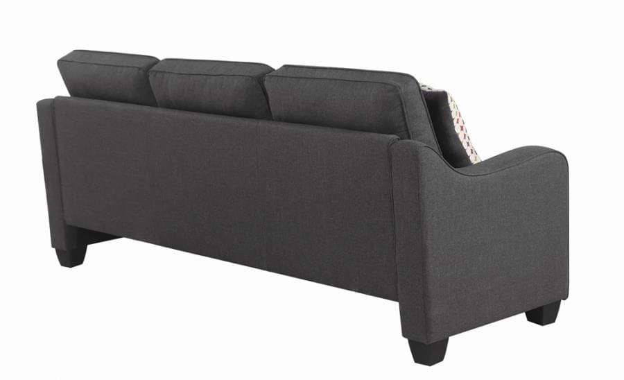 Nicolette Upholstered Tufted Sectional Dark Grey