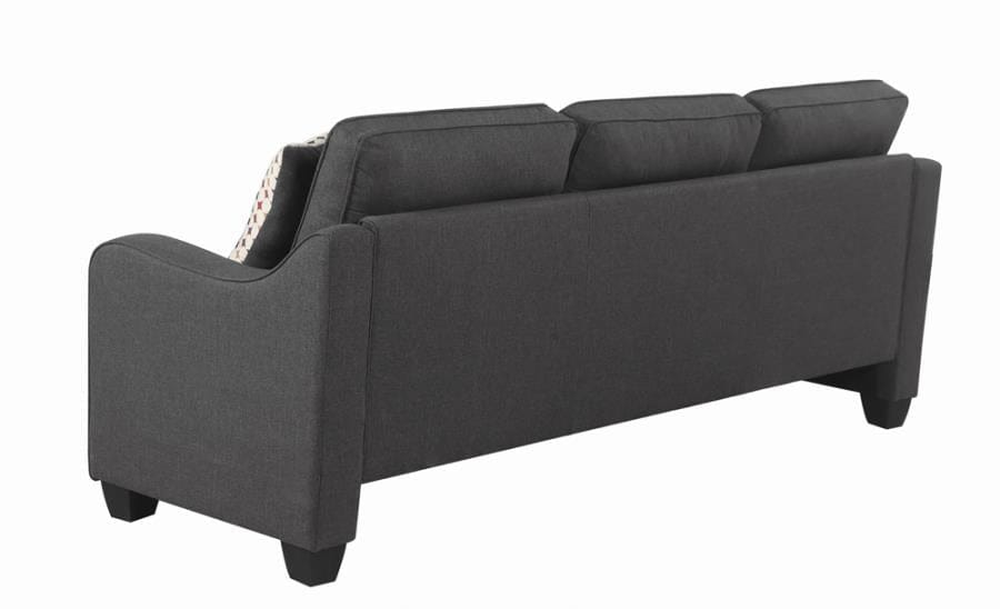 Nicolette Upholstered Tufted Sectional Dark Grey