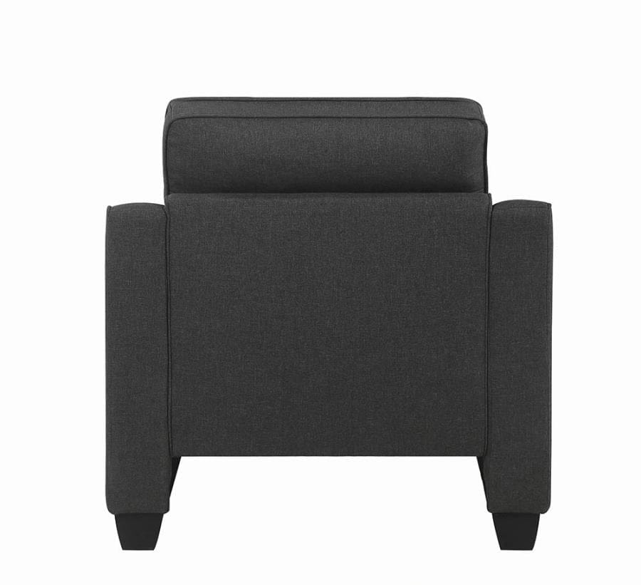 Nicolette Upholstered Tufted Chair Dark Grey