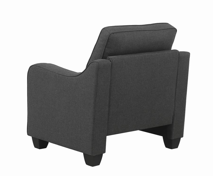 Nicolette Upholstered Tufted Chair Dark Grey