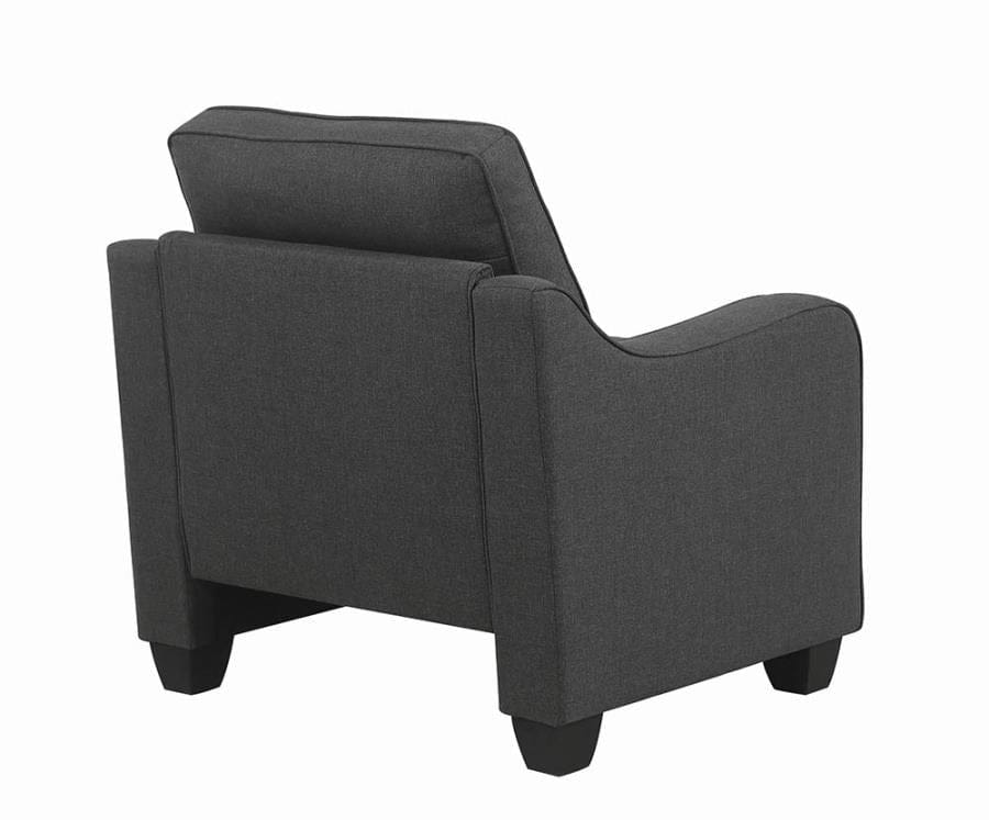 Nicolette Upholstered Tufted Chair Dark Grey