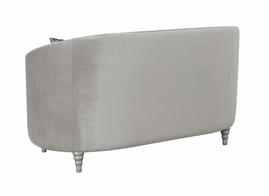 Avonlea Sloped Arm Tufted Loveseat Grey