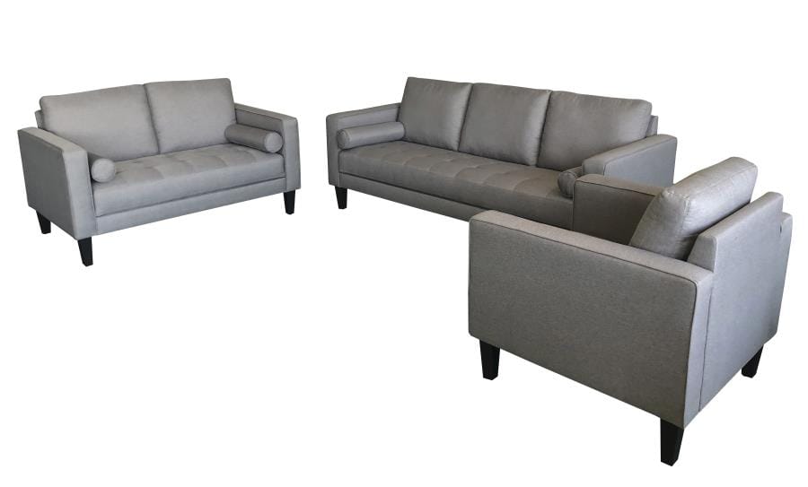 Lennox Track Arm Upholstered Loveseat Charcoal