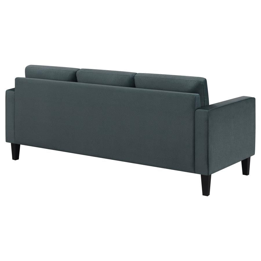 Gulfdale Cushion Back Upholstered Sofa Dark Teal