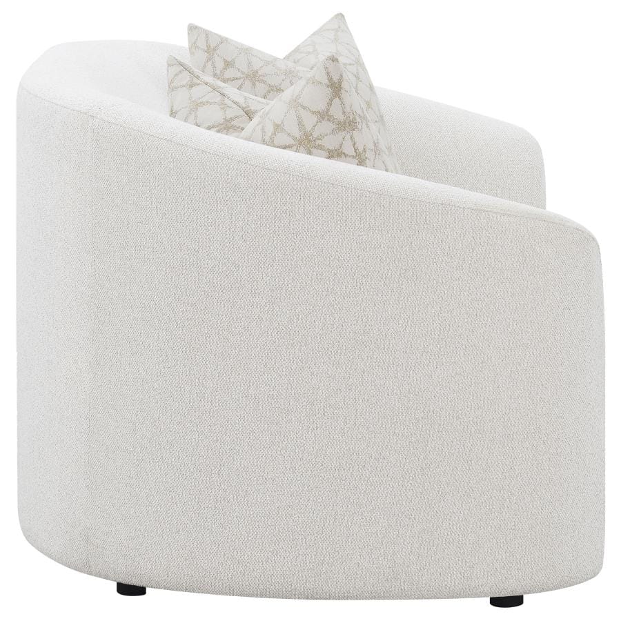 Rainn Upholstered Tight Back Loveseat Latte