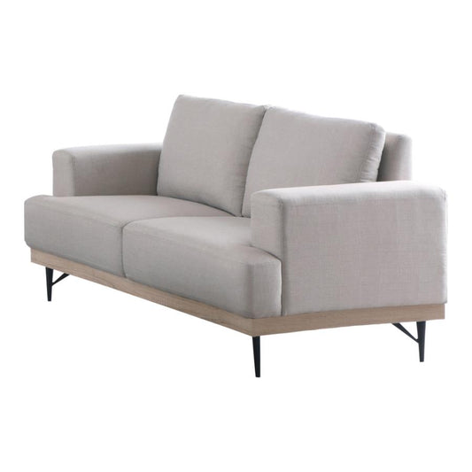 Kester Recessed Track Arm Loveseat Beige