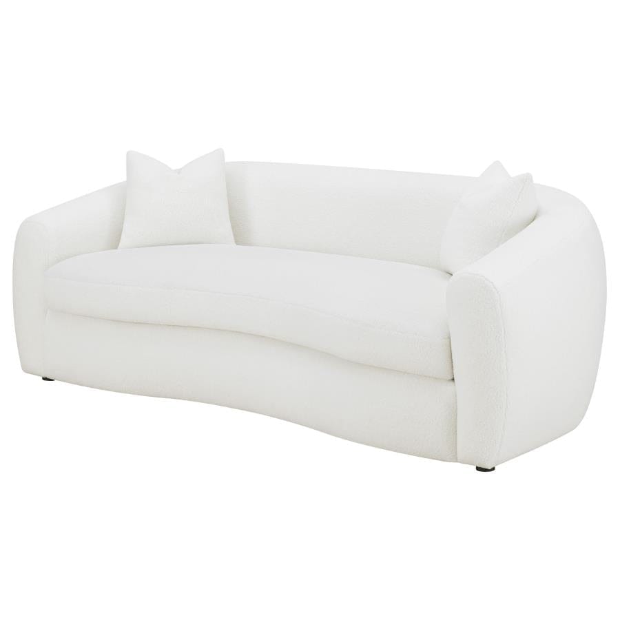 Isabella Upholstered Tight Back Sofa White