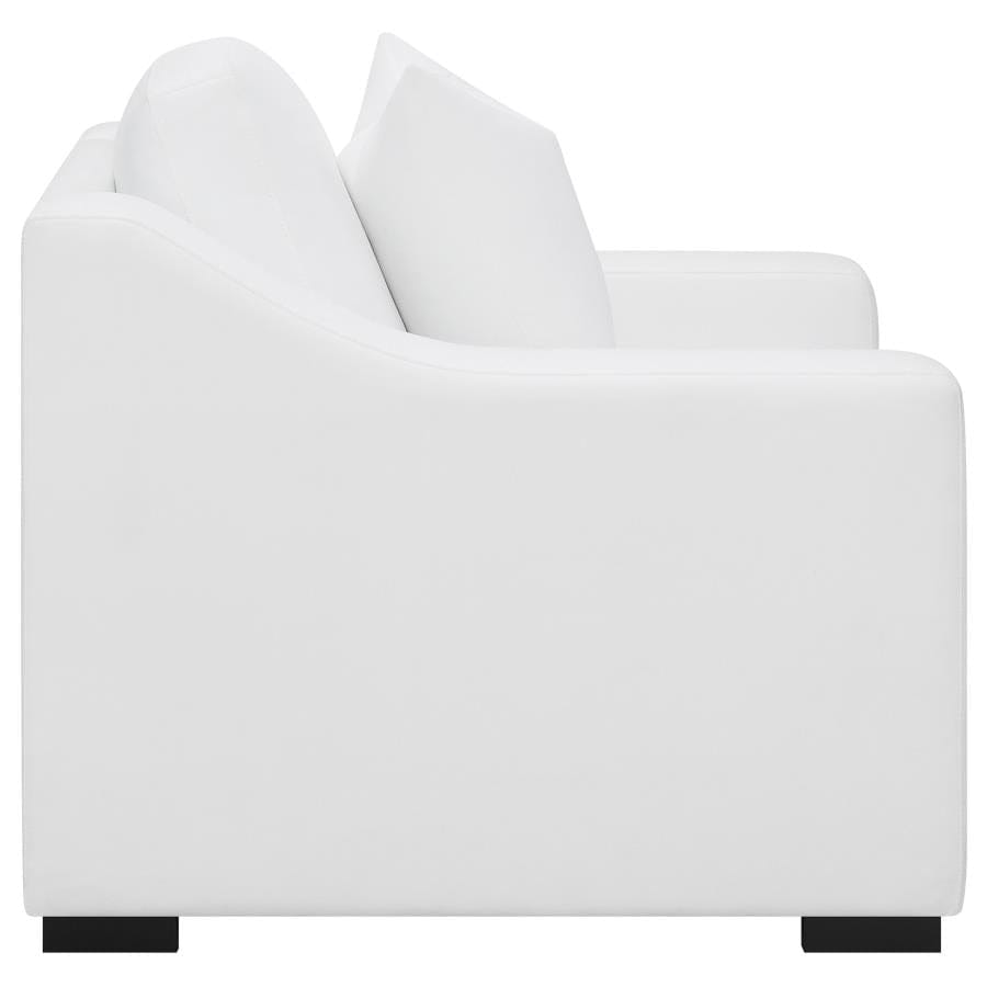 Ashlyn Upholstered Sloped Arms Chair White