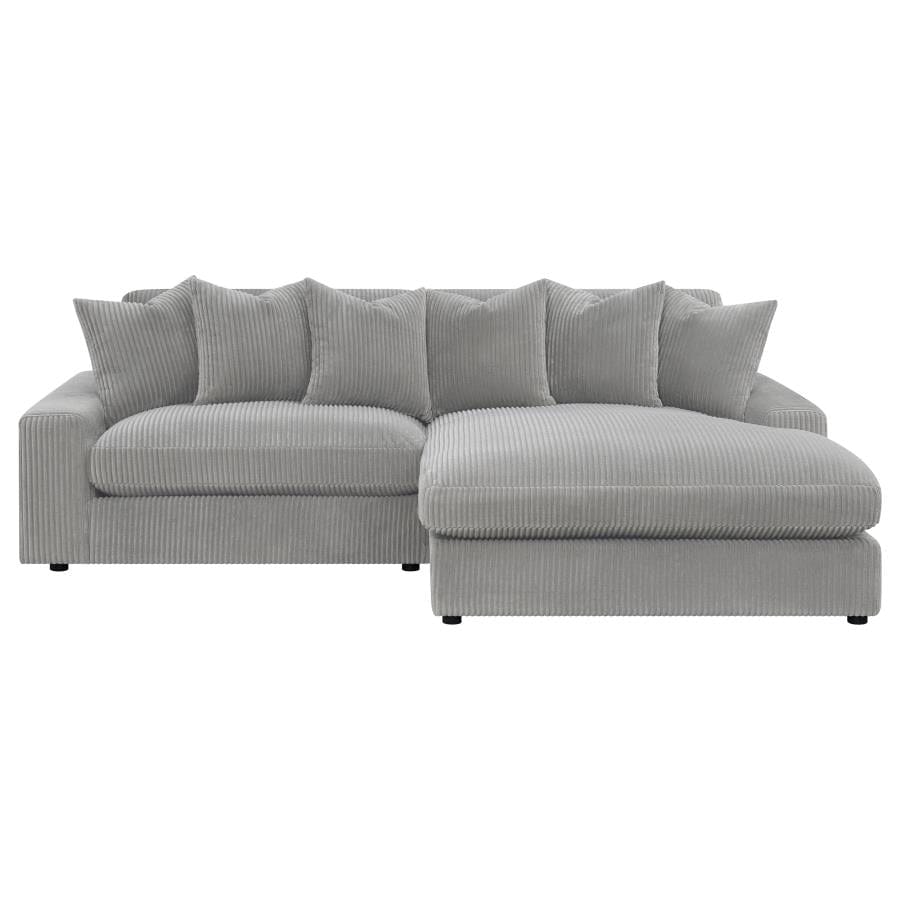 Blaine Upholstered Reversible Sectional Fog