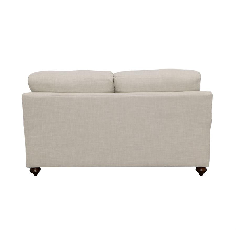 Glenn Cushion Back Loveseat Light Grey