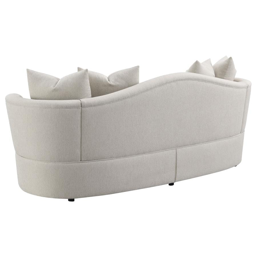 Kamilah Upholstered Sofa with Camel Back Beige