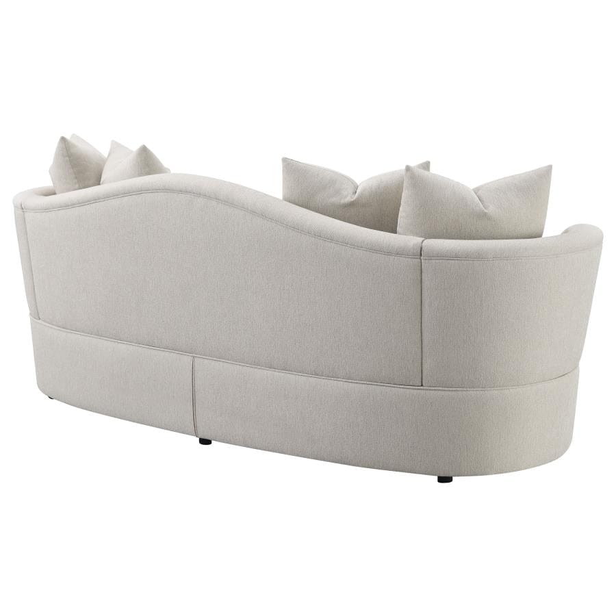 Kamilah Upholstered Sofa with Camel Back Beige