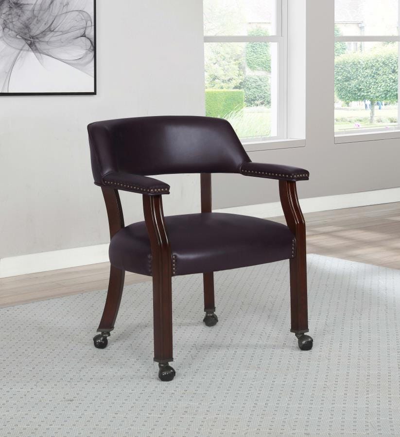 Office Chair with Casters Burgundy